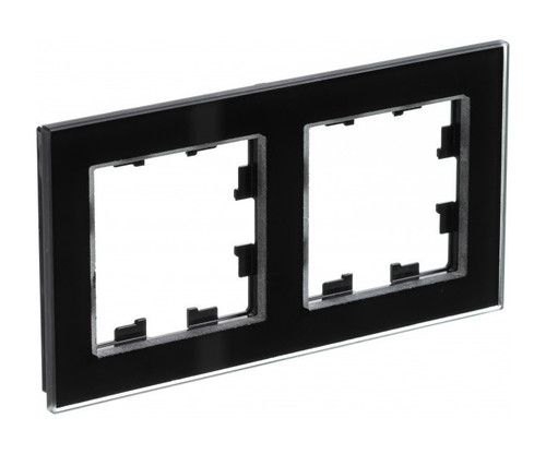 Рамка 2 поста Schneider Electric ATLASDESIGN NATURE стекло, черный
