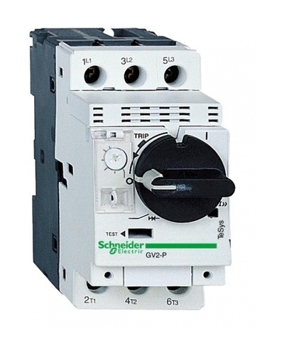 Силовой автомат для защиты двигателя Schneider Electric TeSys GV2 0.25А 3P, термомагнитный расцепитель