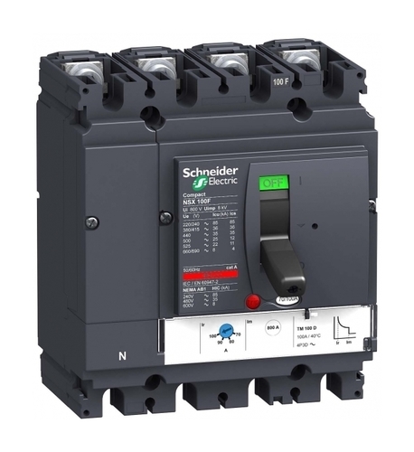 Силовой автомат Schneider Electric Compact NSX 100, TM, 70кА, 4P, 80А