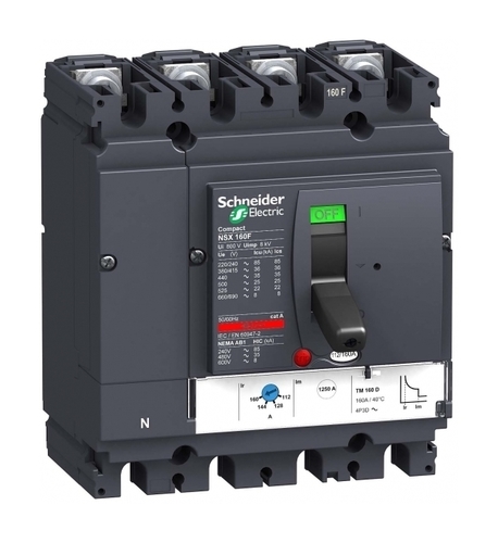 Силовой автомат Schneider Electric Compact NSX 160, TM, 50кА, 4P, 80А