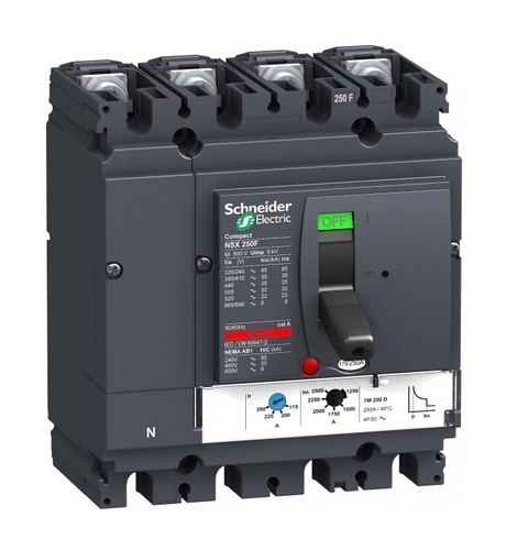 Силовой автомат Schneider Electric Compact NSX 250, TM, 36кА, 4P, 125А