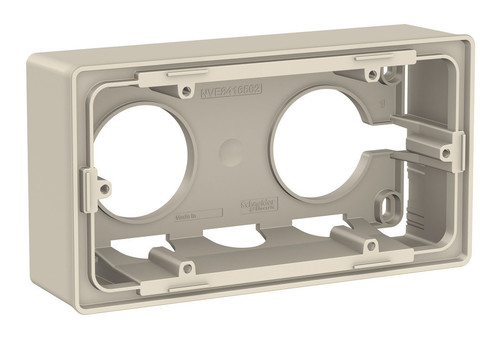 Коробка UNICA NEW для открытой установки 2-постовая бежевый