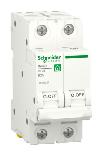 Автоматический выключатель Schneider Electric Resi9 2P 25А (B) 6кА, R9F02225