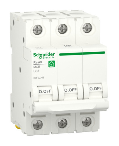 Автоматический выключатель Schneider Electric Resi9 3P 63А (B) 6кА, R9F02363
