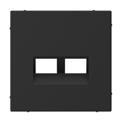 Systeme Electric ArtGallery Карбон Накладка двойная для информационных функций типа Keystone