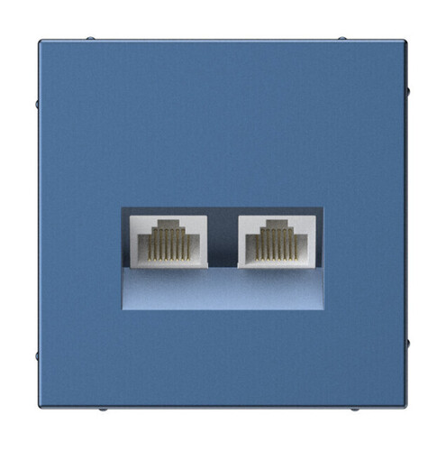 Systeme Electric ArtGallery Аквамарин Розетка двойная компьютерная RJ45+RJ45, кат. 5е, механизм