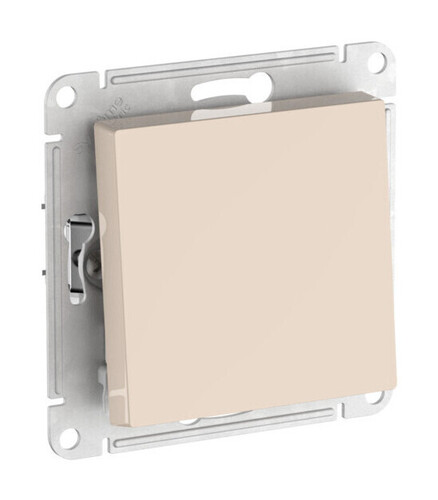 Systeme Electric AtlasDesign Бежевый Переключатель перекрестный 1-клавишный, сх.7, 10АХ, мех., быстрозажим. клем.