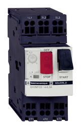 Силовой автомат для защиты двигателя TeSys GV2 6.3А 3P, термомагнитный расцепитель