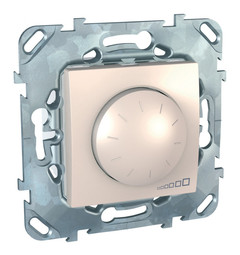 Светорегулятор поворотно-нажимной UNICA, 4-400Вт, для LED 4-200ВА, бежевый
