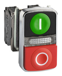 Кнопка двойная Harmony 22 мм, IP66, Красный