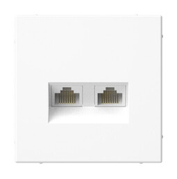 Systeme Electric ArtGallery Белый Розетка двойная компьютерная RJ45+RJ45, кат. 5е, механизм