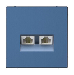 Systeme Electric ArtGallery Аквамарин Розетка двойная компьютерная RJ45+RJ45, кат. 5е, механизм