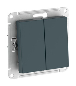 Systeme Electric AtlasDesign Изумруд Переключатель 2-клавишный, сх.6/2, 10АХ, мех., быстрозажим. клем.